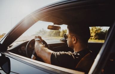 Man in car