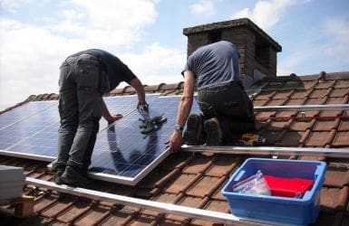 Residential sustainability solar laying